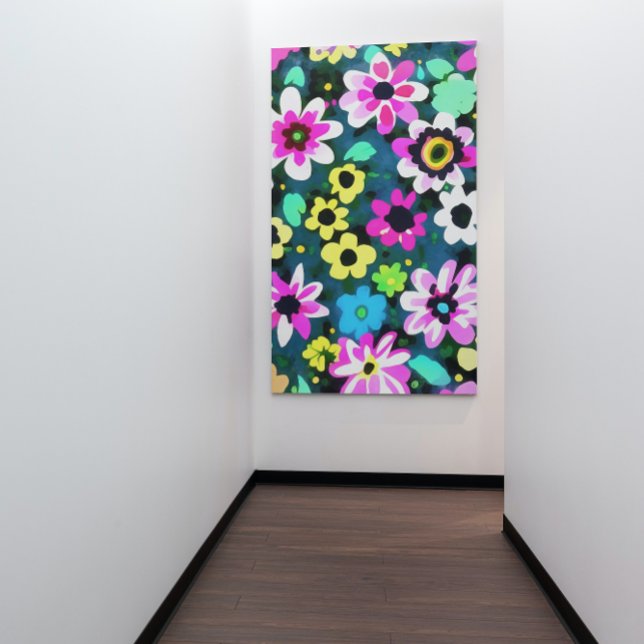 Lienzo Resumen Las Flores De Primavera Retro Boho Viva Ma (Subido por el creador)