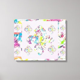 Lienzo Resumen más Rótulo Carnation Art con Flotación