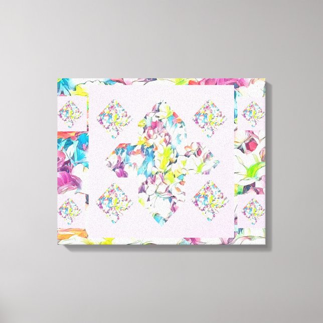 Lienzo Resumen más Rótulo Carnation Art con Flotación (Anverso)