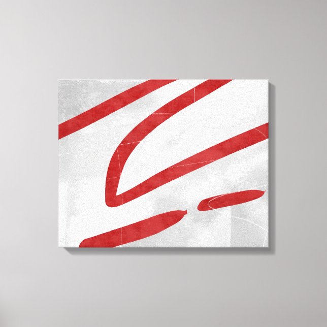 Lienzo Resumen Minimalista moderno gris rojo (Anverso)