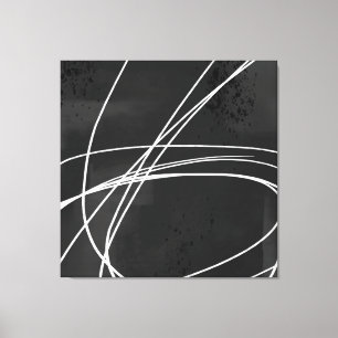 Lienzo Resumen Minimalista ultragrande blanco negro moder