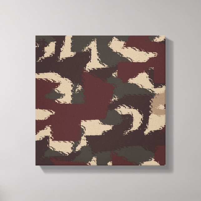 Lienzo Resumen Modelo de camuflaje militar (Anverso)