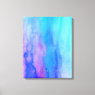Lienzo Resumen moderno color azul turquesa morado acuátic