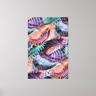 Lienzo Resumen moderno contemporáneo con formas geométric