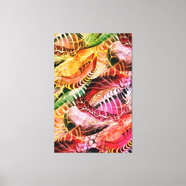 Lienzo Resumen moderno contemporáneo con formas geométric (Anverso)