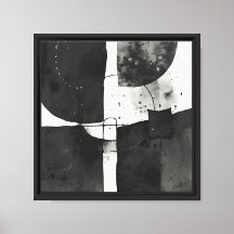 Resumen moderno contemporáneo en blanco y negro