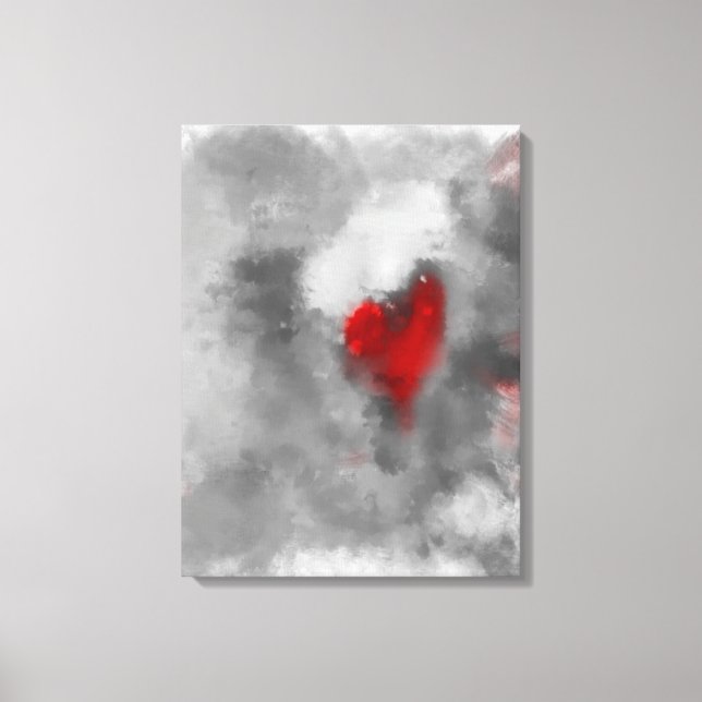 Lienzo Resumen moderno del deseo del corazón de 18" x 24" (Anverso)