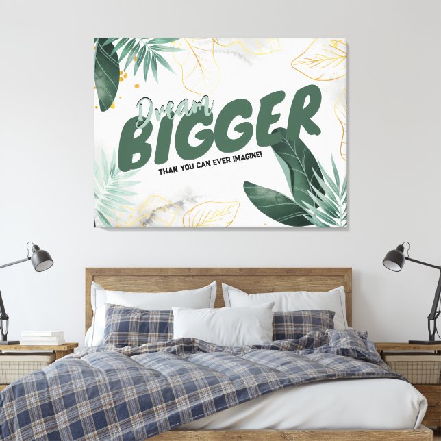 Lienzo Resumen moderno tropical - Sueño más grande (Insitu(Dormitorio))