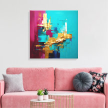 Resumen moderno Verde azulado, magneta y giro de o