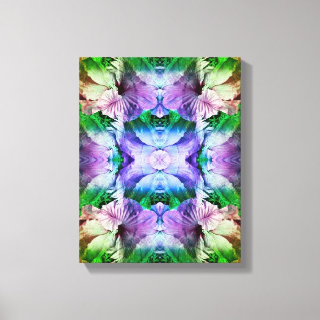 Lienzo Resumen Multiplicado de Flor de Hibiscus (Anverso)