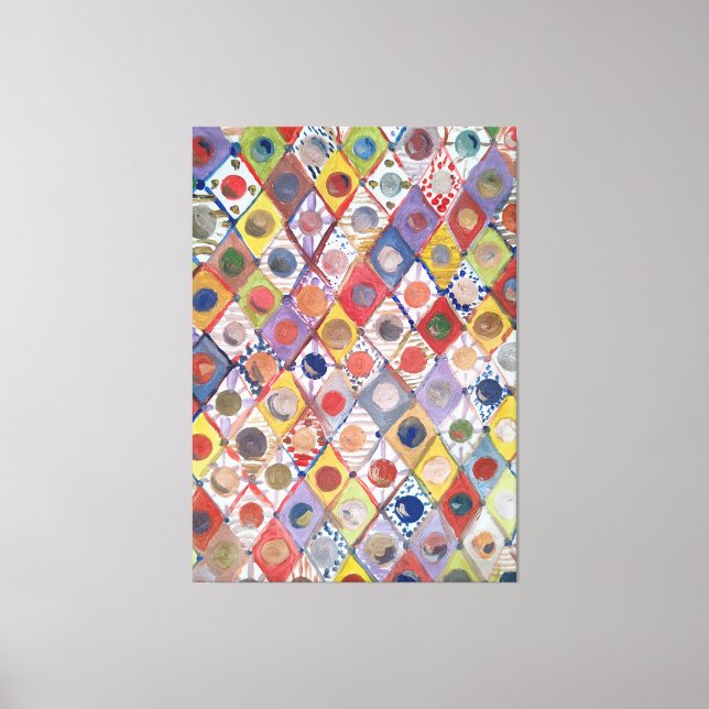 Lienzo Resumen no 4 jugar como niños Pintura (Anverso)