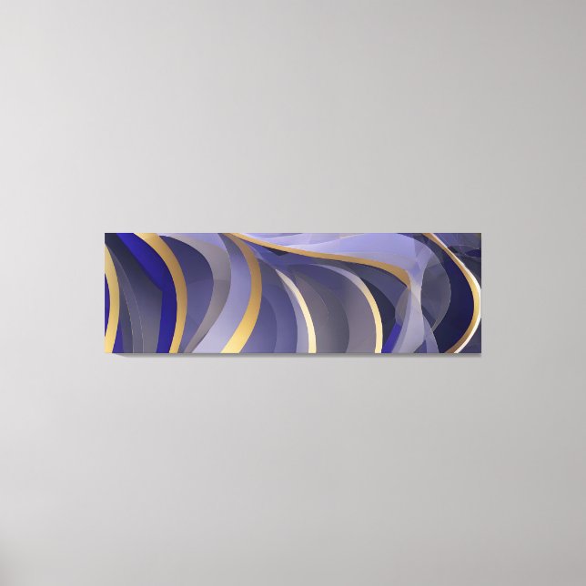 Lienzo Resumen Olas fracturadas de la capa marina 07 (Anverso)