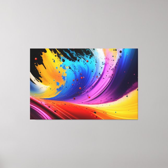 Lienzo Resumen Paint Splatt Art Canvas Imprimir (Anverso)