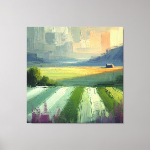 Lienzo Resumen Paisaje mínimo Púrpura, Amarillo gris