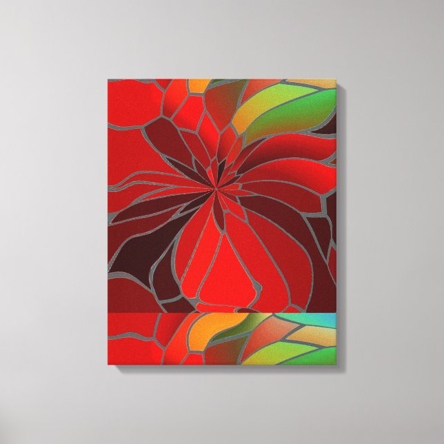Lienzo Resumen Poinsettia (Anverso)