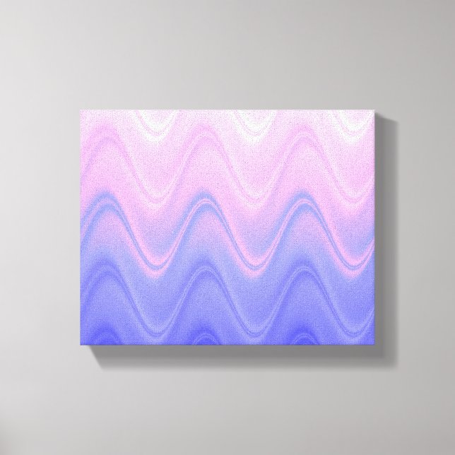 Lienzo Resumen púrpura rosa ondulado (Anverso)