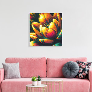 Lienzo Resumen radiante Tulip Bloom