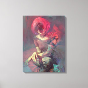 Lienzo Resumen, retrato, pintura al óleo, pintura al chic
