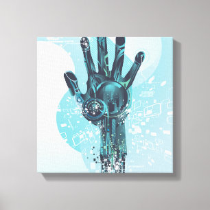 Lienzo Resumen Robot Hand Wraped Canvas