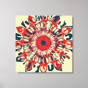 Lienzo Resumen SUN FLOWER - azul rojo + tu trasero.