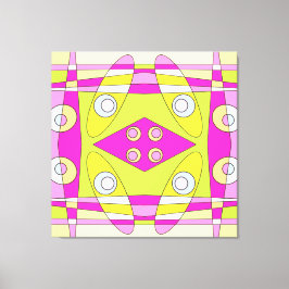 Lienzo Resumen Surfing Bright Pink Green Bubblegegum