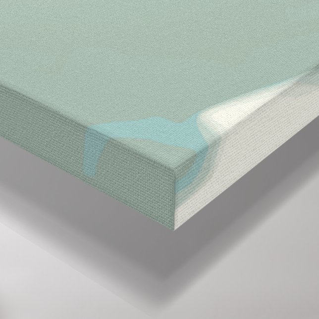 Lienzo Resumen Verde azulado tranquilo (Esquina (abajo))