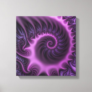 Lienzo Resumen Vivid Guay Pink Purple Fractal Art Spiral