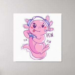 Lienzo Reto de Axolotl Gamer Blast