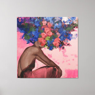 Lienzo retrato, abstracción, acuarela, arte, decoración,