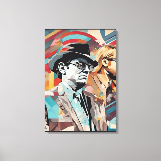 Lienzo Retrato abstracto (Anverso)