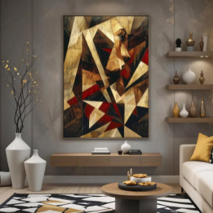 Lienzo Retrato abstracto cubista