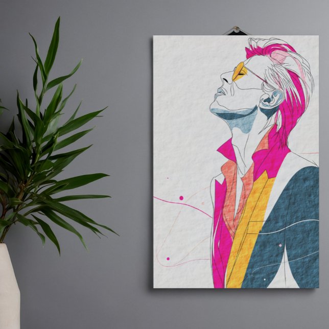 Lienzo Retrato abstracto | David Bowie (Subido por el creador)