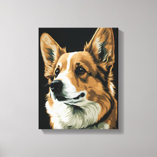 Lienzo Retrato abstracto de Corgi