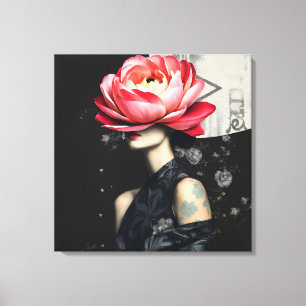 Lienzo Retrato abstracto de moda