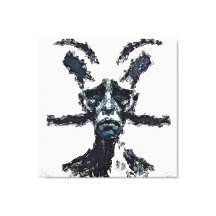 Retrato abstracto monocromático