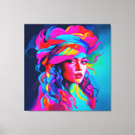 Lienzo Retrato abstracto vibrante