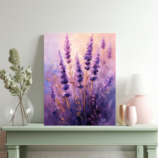 Lienzo Retrato al óleo de flores de lavanda (Subido por el creador)