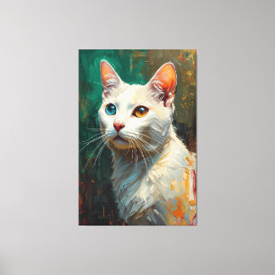 Lienzo Retrato artístico de Khao Manee en vibrante pintur