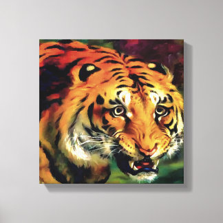 Lienzo Retrato artístico del tigre parpadeante