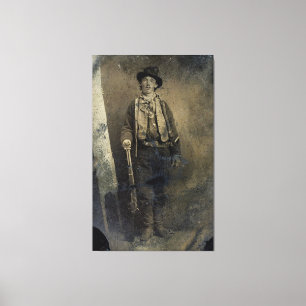 Lienzo Retrato autenticado de Billy the Kid (1880)