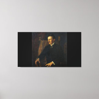 Lienzo Retrato Azul de Nikola Tesla