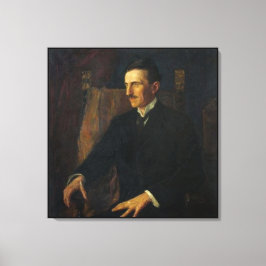 Lienzo Retrato Azul de Nikola Tesla