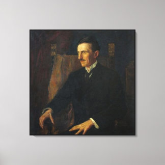 Lienzo Retrato Azul de Nikola Tesla