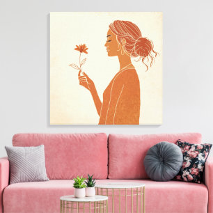 Lienzo Retrato boho femenino