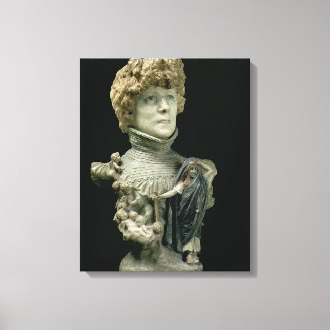 Lienzo Retrato busto de Sarah Bernhardt (1844-1923) (Anverso)