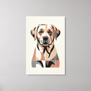 Lienzo Retrato cálido mosaico de Labrador