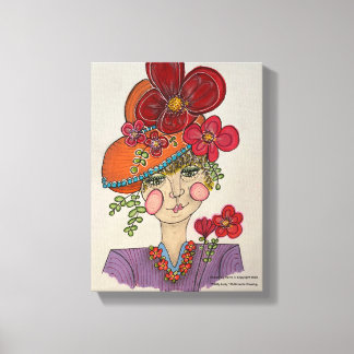 Lienzo Retrato Caprichoso de "Dama Bonita"