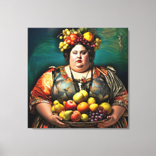 Lienzo Retrato colorido de la "Diosa de la Sobreindulgenc