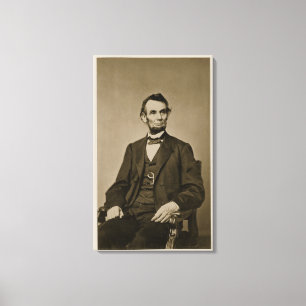 Lienzo Retrato de Abraham Lincoln (1809-65) (foto de b/w)