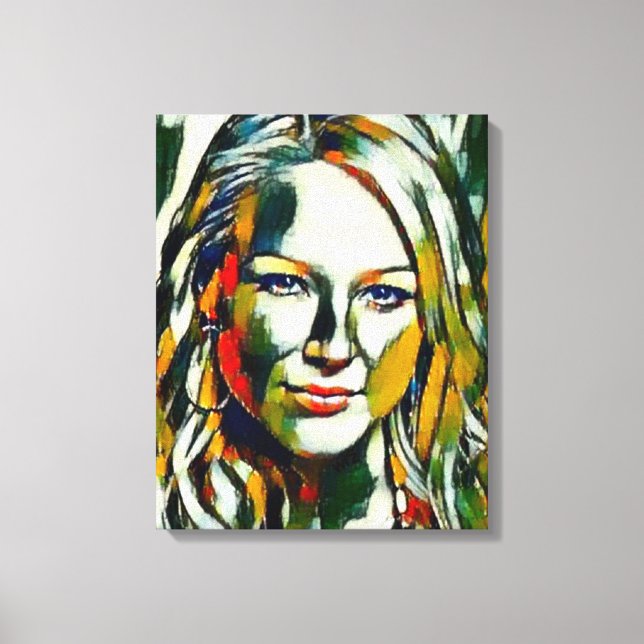 Lienzo Retrato de aceite de Jewel Kilcher (Anverso)